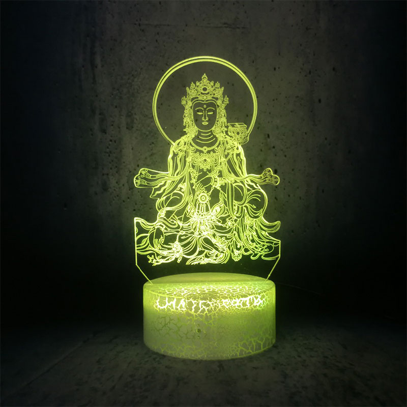 ߱ Ÿ ó Avalokitesvara 3D LED 7   ġ ư ̺ , USB   Ȩ  